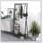 Industrial Style Coat Rack With Mirror And Shoe Storage, Aluminum Frame For Living Room And Bedroom, Rustic Brown And Black