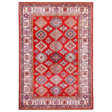 Hand Woven Wool Ikat Area Rug