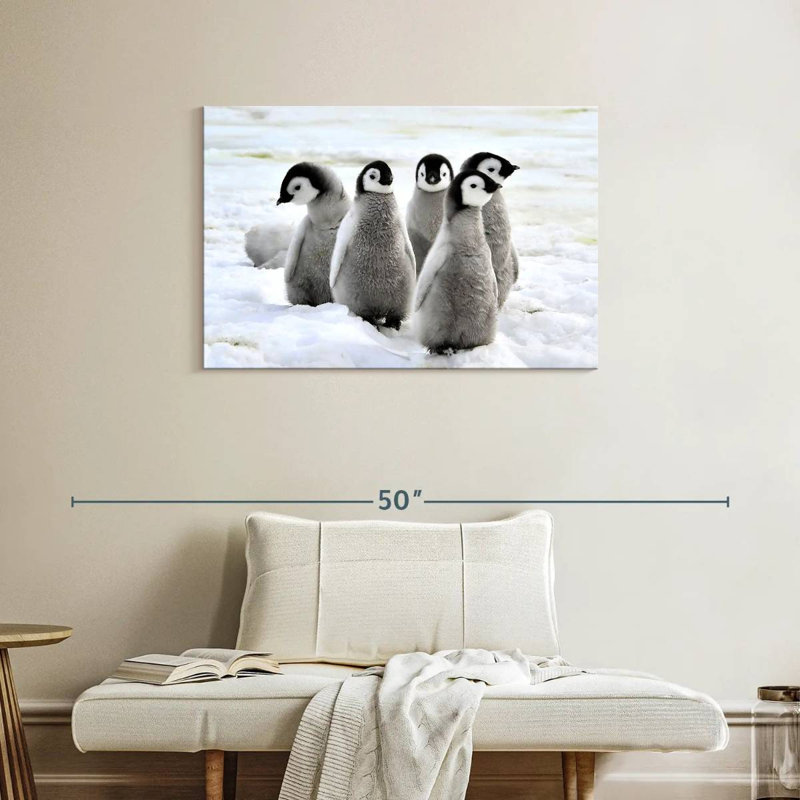 Brampt charmants poussins pingouins, H 24 po x l 36 po