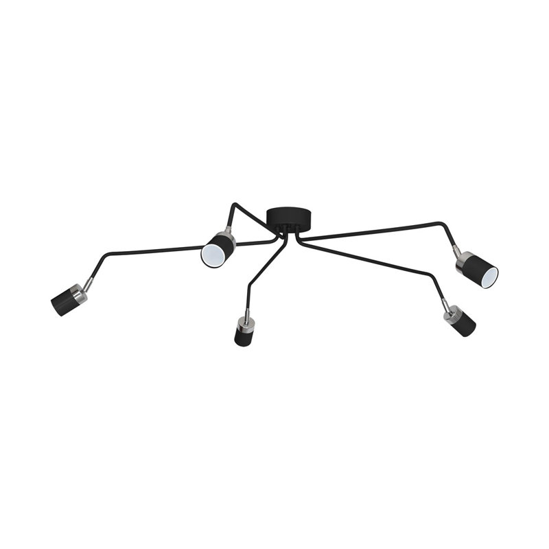 Brieta Semi Flush Mount, Black