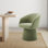 Fauteuil demi-tonneau pivotant en chenille de 24,4 po Kyo 