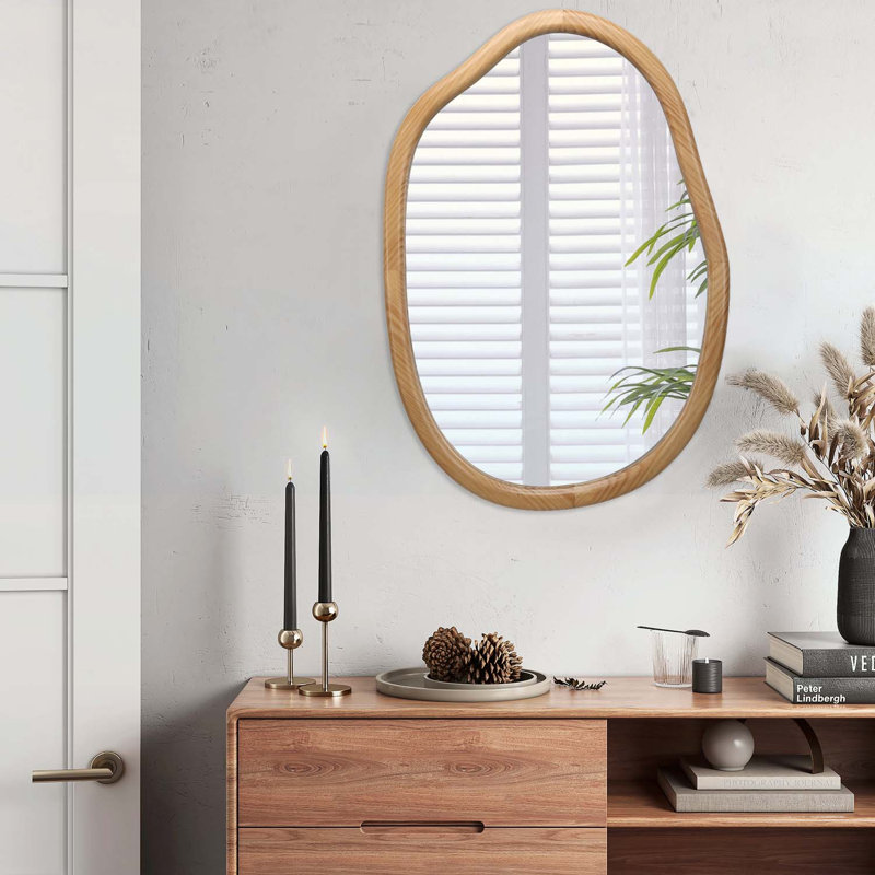 Miroir décoratif ondulé pour une élégance moderne dans le salon, la salle de bain et la chambre à coucher