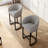 28"H Upholstered Counter Stool with Metal Frame-2098917459