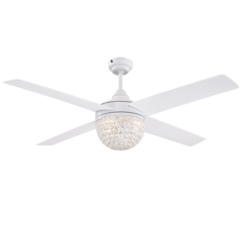 Franconia Ceiling Fan with Light Kit, White