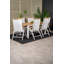 Navya 6 - Person Teak Patio Dining Set with Extendable Rectangular Table