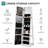 Modern Rotatable Jewellery Armoire With Full-Length Mirror And Secret Compartment