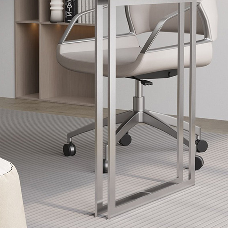 Premium Lacquered Desktop Desk, Grey, 29.53" H x 47.24" W x 27.56" D
