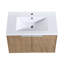 Meuble-lavabo à fermeture en douceur 30 po avec évier - style moderne, grand rangement, chêne imitation, contreplaqué 30X18-00630 de Sunlight, Doors, Modern, Spacieux Oak
