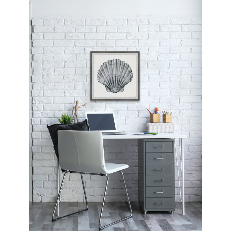 «Pretty Grey Shell», reproduction encadrée, H 18 po x l 18 po x P 1,5 po
