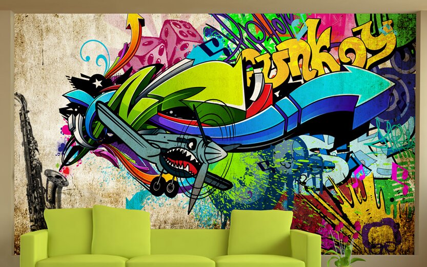 Fototapete Funky - graffiti 280 cm x 400 cm