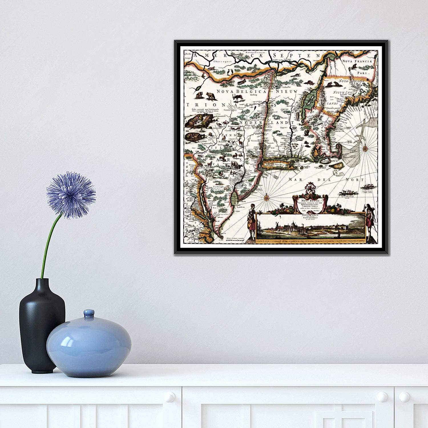 New Jersey Map Wall Art