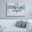 «World Map White and Blue v2» par Sue Schlabach, estampe numérique sur toile-1305600170