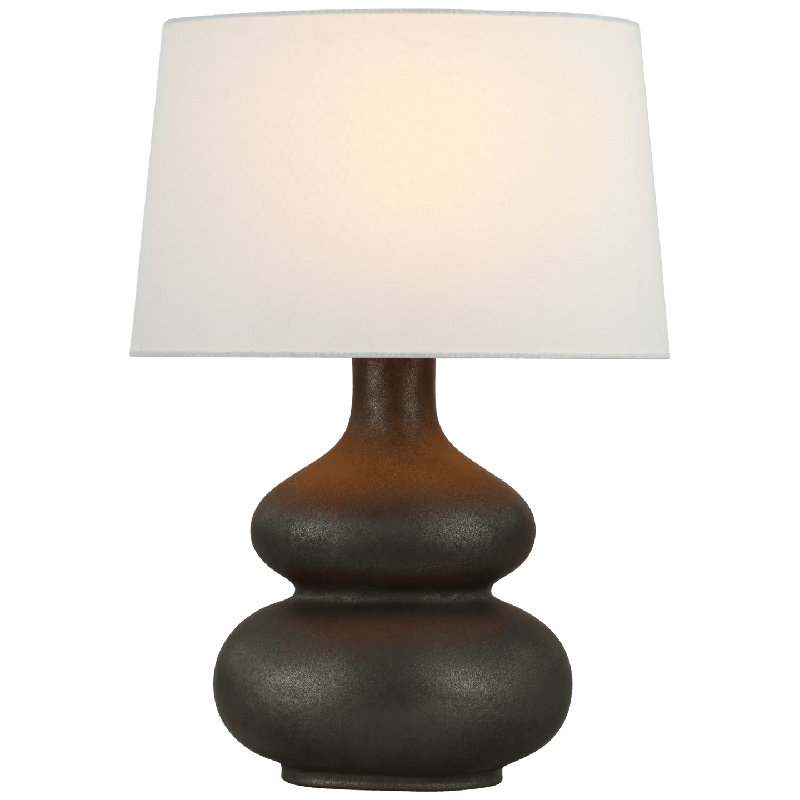 Chapman & Myers Lismore Medium Table Lamp, Stained Black Metallic