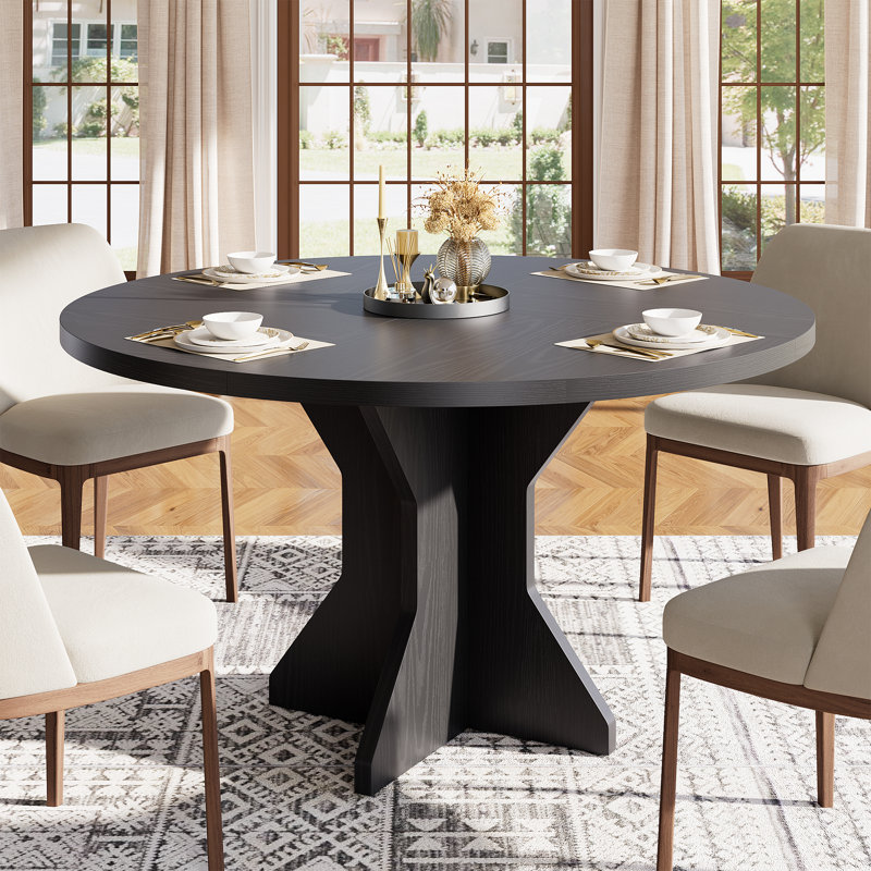 Extendable Solid Wood Base Dining Table