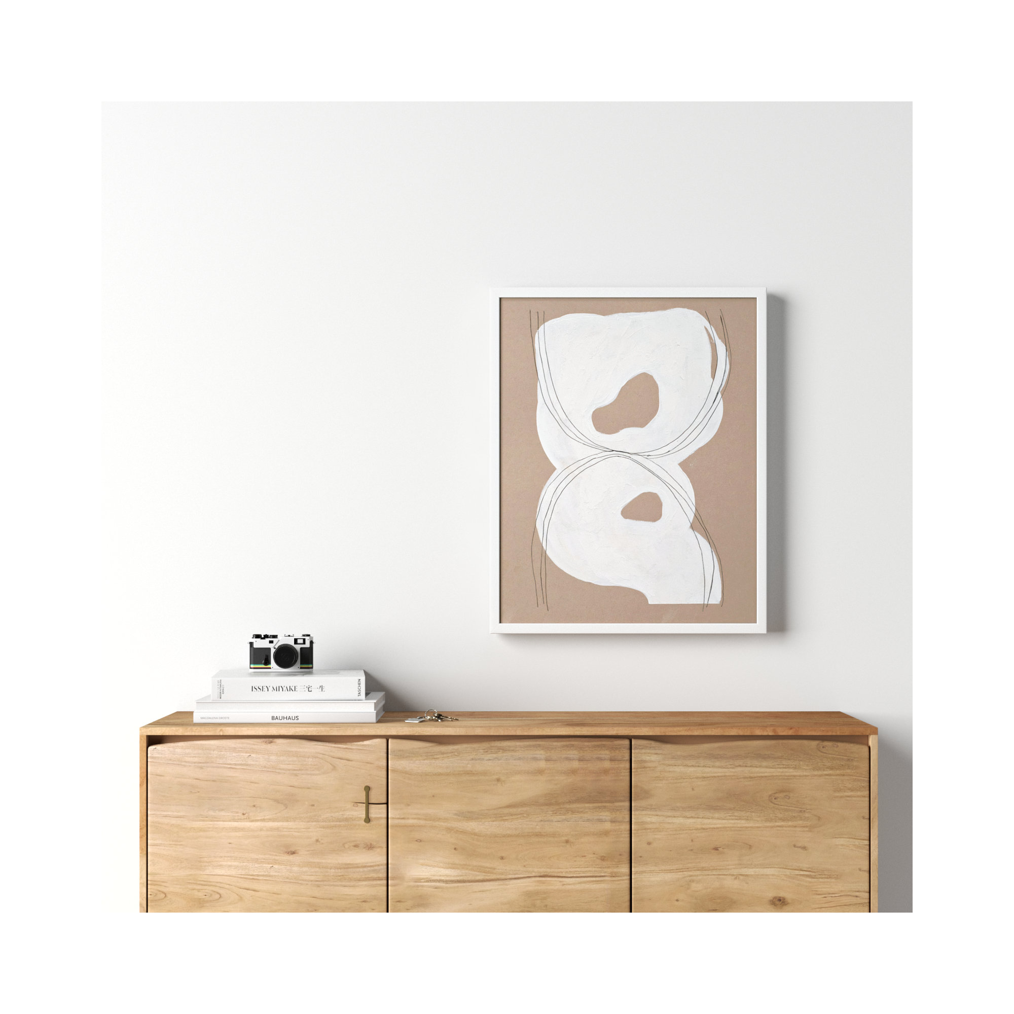 Free Form 1 by Andrea Stokes, 30" H x 24" W x 1.25" D, White