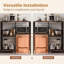 Industrial 4-Tier Baker's Rack, Freestanding Coffee Bar & Microwave Stand with Reversible Shelves and Metal Frame, Versatile Utility Storage Shelf for Kitchen, Dining and Living Room