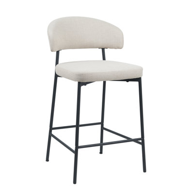 Modern Curved Back Counter Stool (Set Of 2)