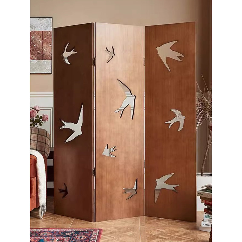 Paravent en bois de cire blanc de style médiéval