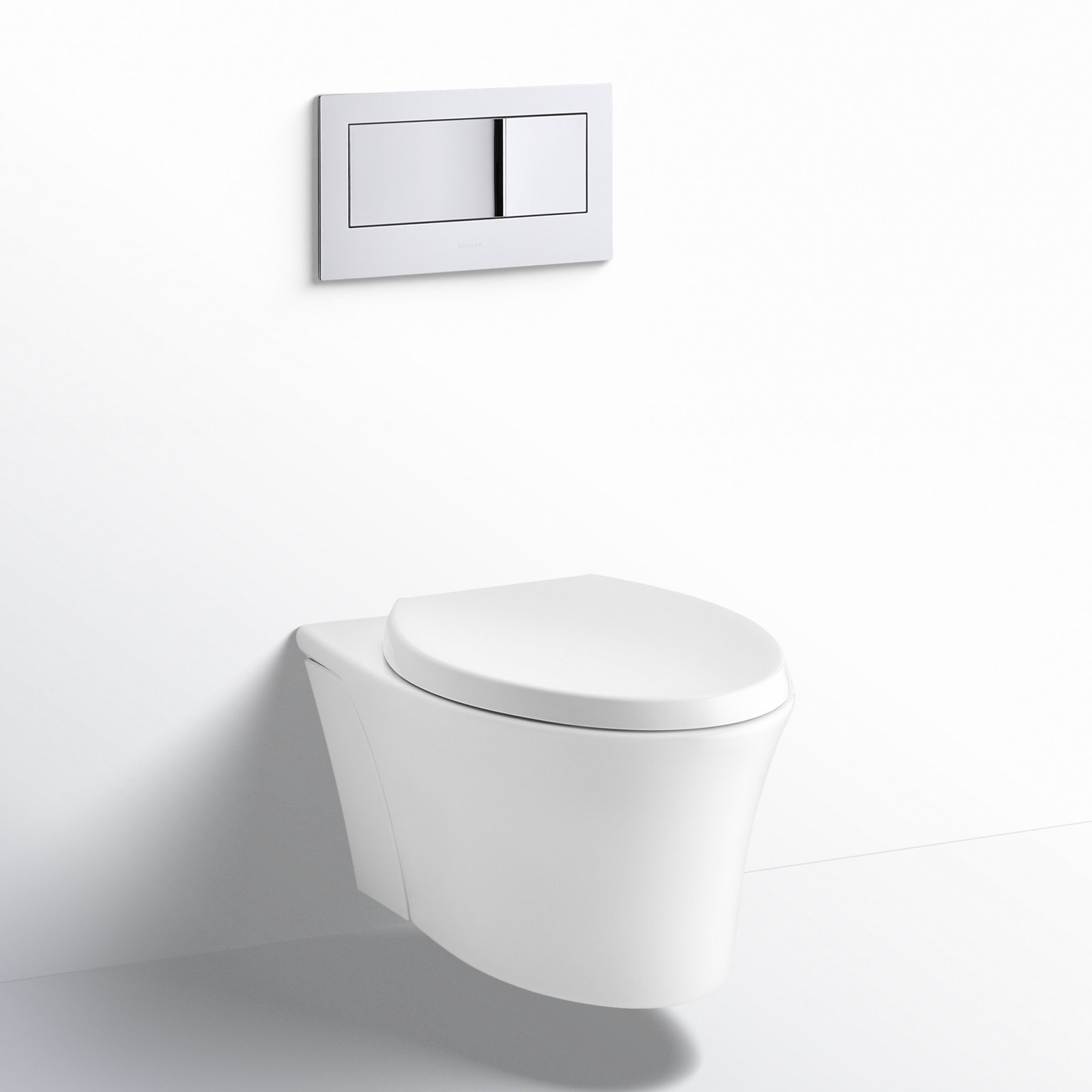 Veil Wall-Hung Dual-Flush Toilet, White