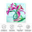 Lis roses bolologiens sur toile-98095472