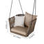 Balancelle en rotin avec coussin kaki