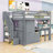 Wooden Loft Bed With Built-In-Desk And Stairs-52340985-52340991