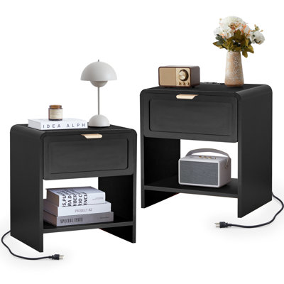 End Table Set With Charging Station