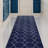 Hildale Custom Size Runner Rug Choose Your Length Hexagon Trellis Design Blue Color-342792379