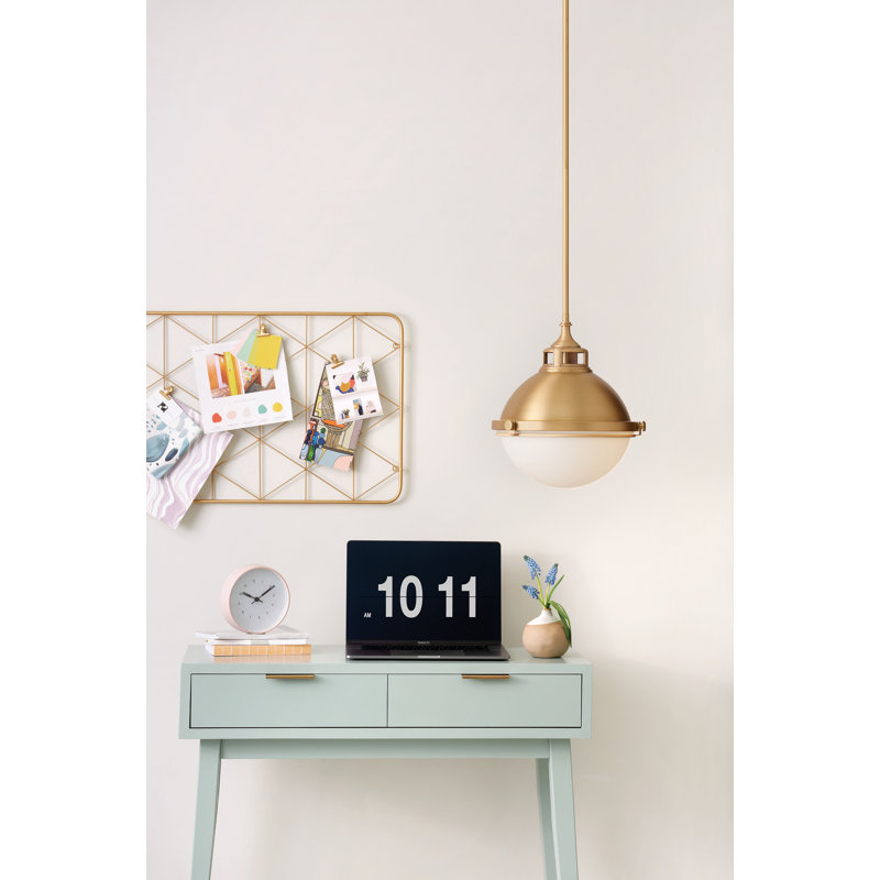 Kyoto 2-Light Chandelier, 19.75" H x 18" W x 18" D, Satin Brass