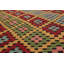 Tapis rouge / vert / jaune en laine fait à la main de conception unique 6 pi 9 po x 9 pi 5 po Kilim Politte