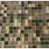 0.62" x 0.62" Glass/Slate Grid Mosaic Wall & Floor Tile
