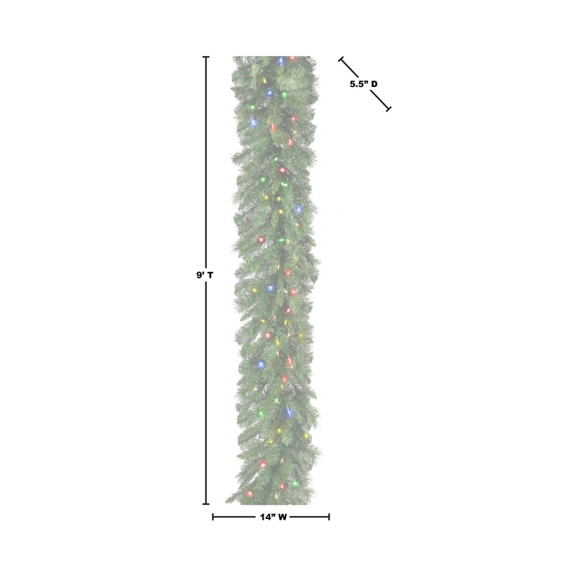 PVC Greenery 108" Pre-Lit Pinecone Garland