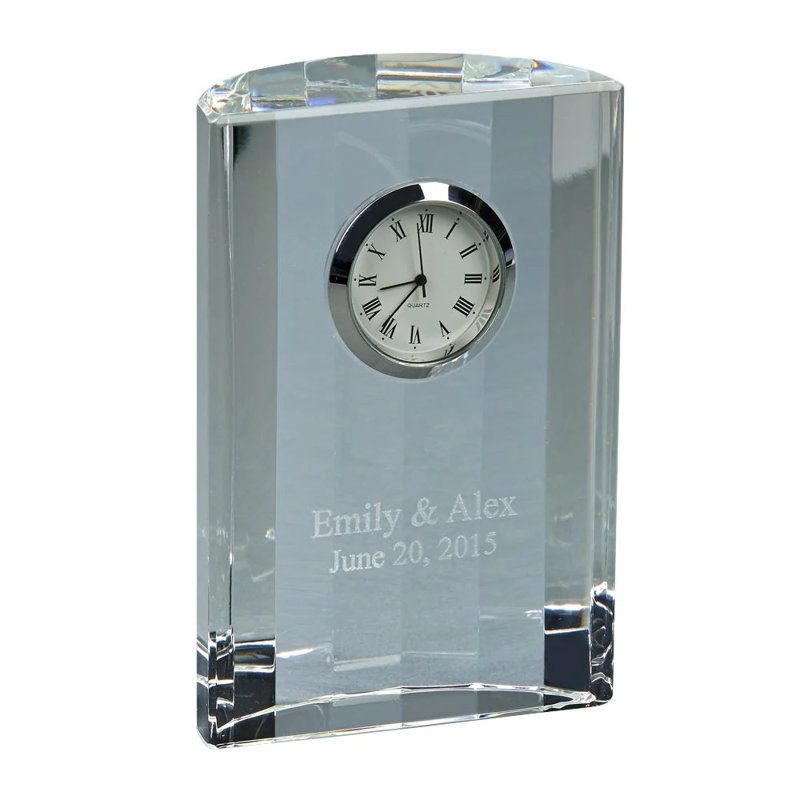 Horloge semi-circulaire crystal, Oui