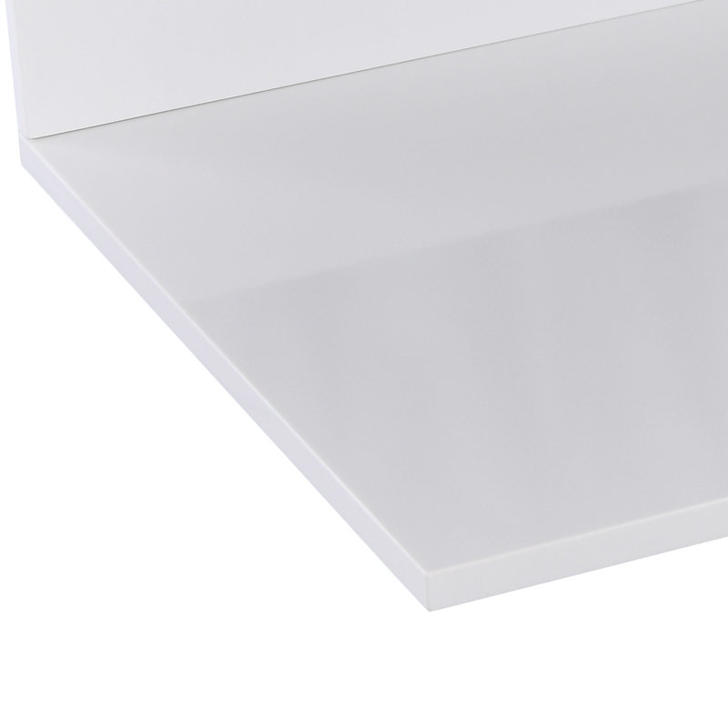 60" Double Bathroom Vanity Top in Solid White with Sink – For Vanity Replacement, No Cabinet