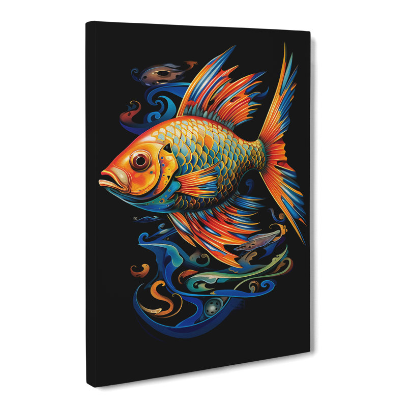 Fish Orphism - No Frame Print, 50cm H x 35cm W x 3cm D