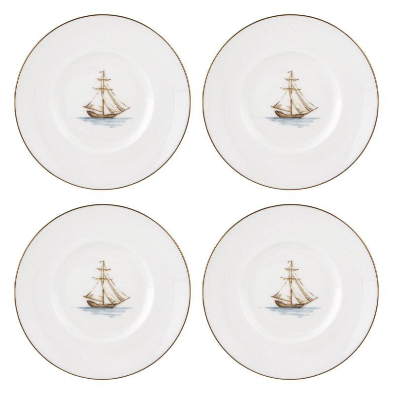 Assiette à dessert Lenox British Colonial Tradewind, ensemble de 4