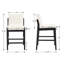 Tabouret de comptoir moderne rembourré avec dossier et repose-pieds, structure en bois massif, tabouret de bar à hauteur de comptoir pour îlot de cuisine, bar à café.-455924755