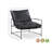  Black Genuine Leather Distressed Arm Chair