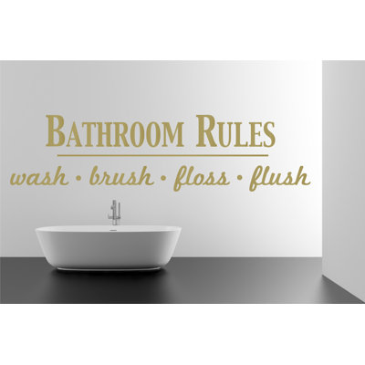 Décalcomanie murale règles de salle de bain
