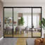 Cloisons 4 pièces en verre transparent - Portes coulissantes - Portes de placard-55388128-55388127