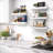Sorbus 16" Long Floating Shelves with Invisible Mounting Set of 2 - White-129713513