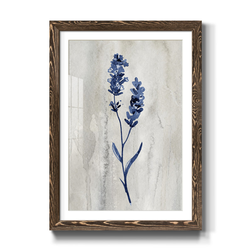 Indigo botanique II - impression, Noyer, H 37,5 po x l 27,5 po x P 1,5 po