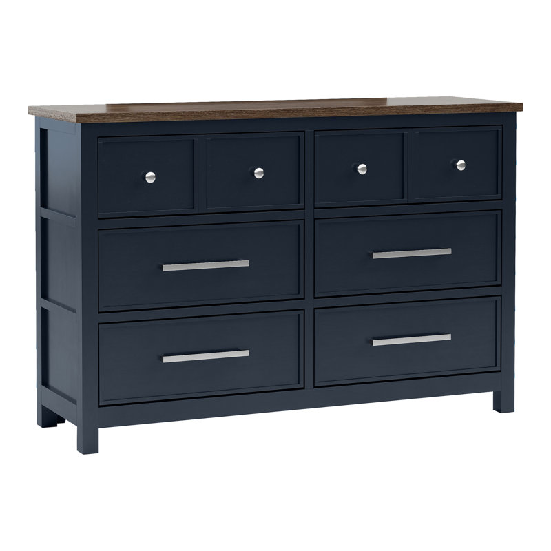 Lonegan 3-Piece Nightstands And Dresser Set, Bleu, Ensemble de trois pièces : deux tables de chevet,