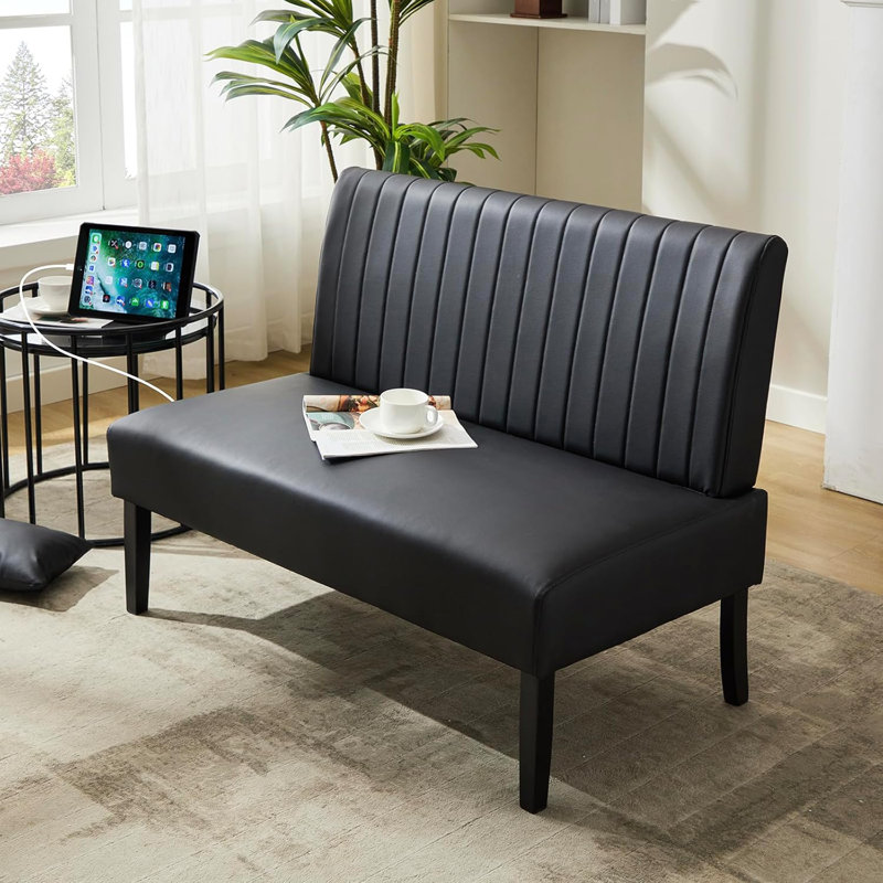 43”W Uphostered Bench, Loveseat Dining Banquette