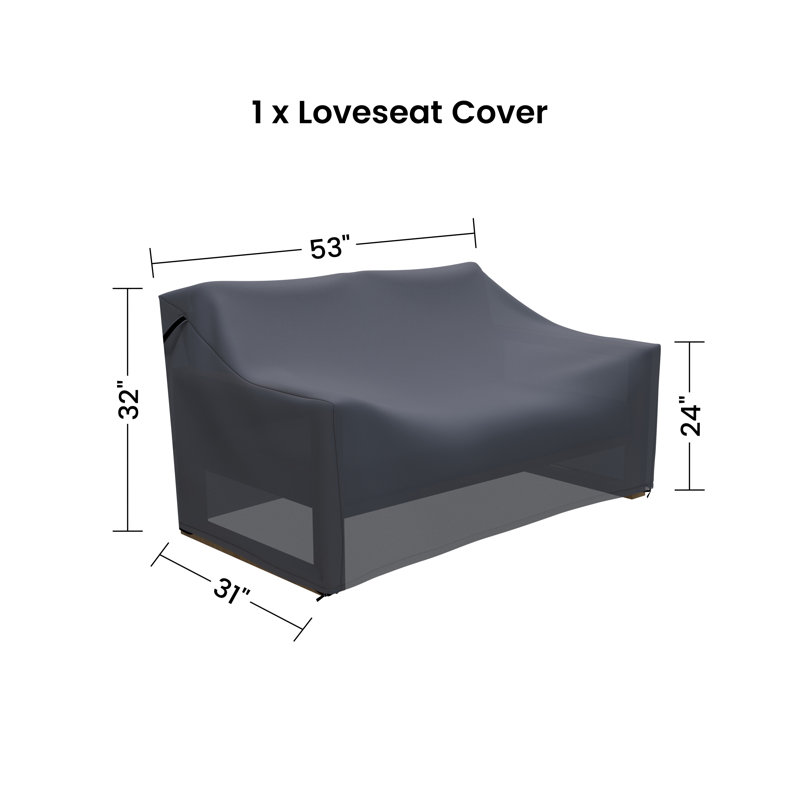 Acacia Wood Outdoor Loveseat Cover