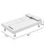 Lit en cuir blanc de 32,3 po de largeur, ergonomique et pratique pour un bureau multifonctionnel, hauteur de 28,15 po, chambre de l'utilisateur