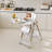 Developmental Dining Chair With - Compliant Surface, Deep Tray, Encourages Independent Skills, White, Grows High Tip Base, Five Point Belt, Lockable Wheels, Comfort Design-1797546204