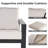 Perci Aluminum Sunbrella Conversation Set with Sintered Stone Coffee Table-1075204895