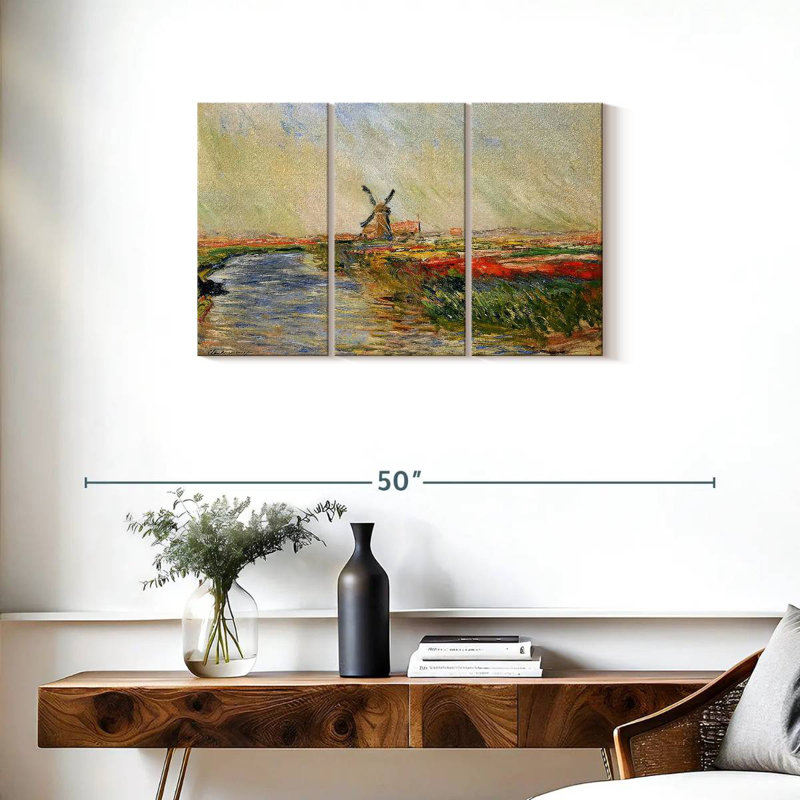 Alvord Tulip Field In Holland 1886, 20" H x 33" W