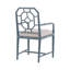 Furniture Classics Light Blue Mahogany Bamboo Arm Chair